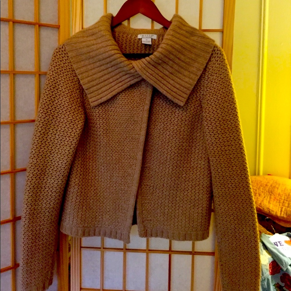Cashmere sweater jacket